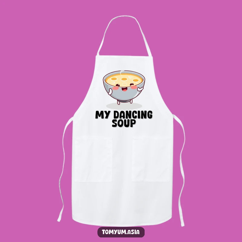 Funny Kawaii Soup Apron Gift: Cook with a Dancing Bowl