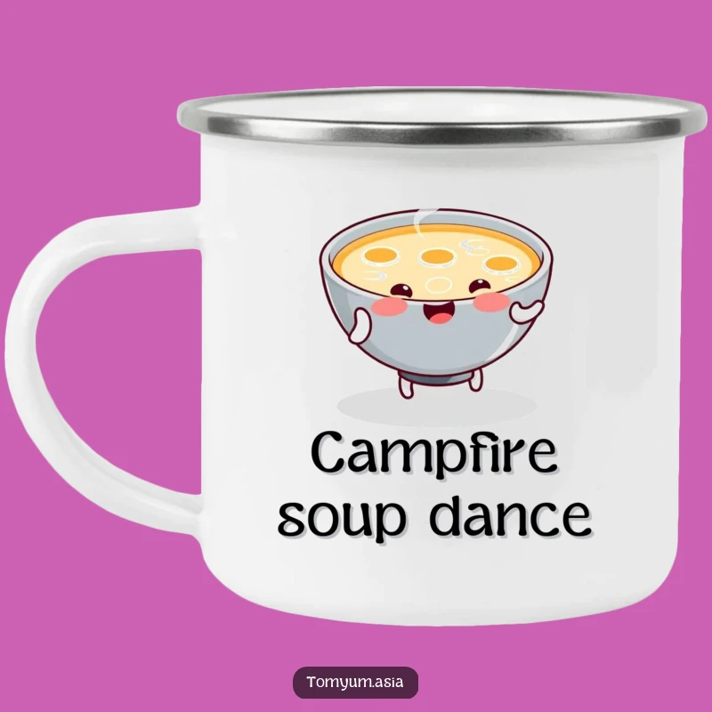 Funny Kawaii Soup Camping Mug Gift: Dancing Soup for Outdoor Meals