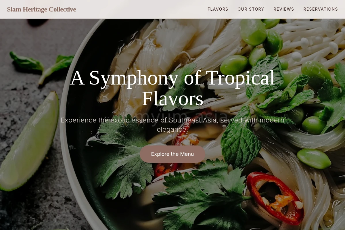 Tropical Asian Fusion Food