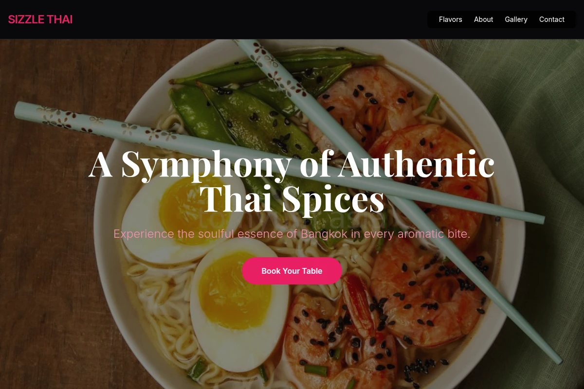 Sizzle Thai Food