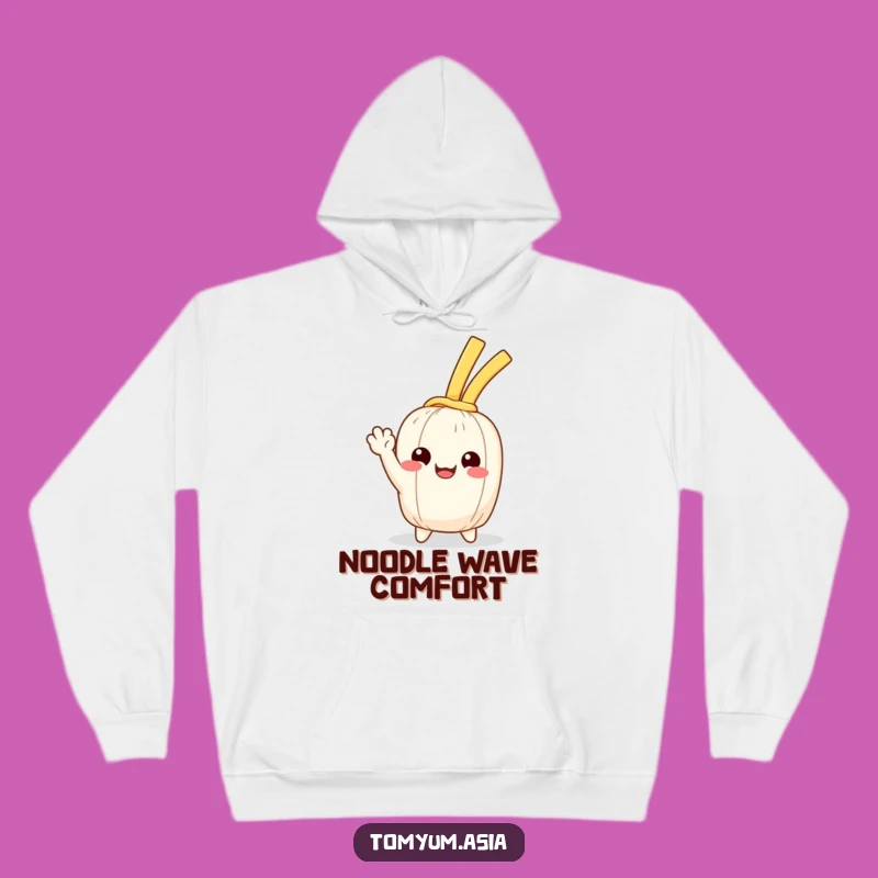 Cozy Funny Kawaii Noodle Wave Hoodie: Warmth and Friendliness