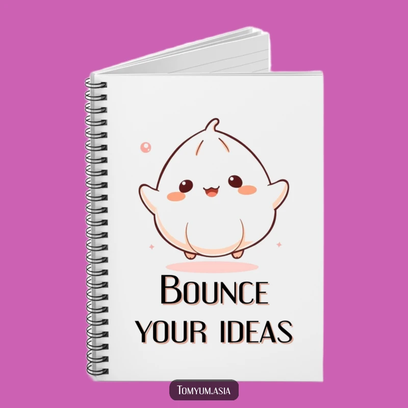 Funny Kawaii Dumpling Bounce Notebook: Jot Down Happy Thoughts
