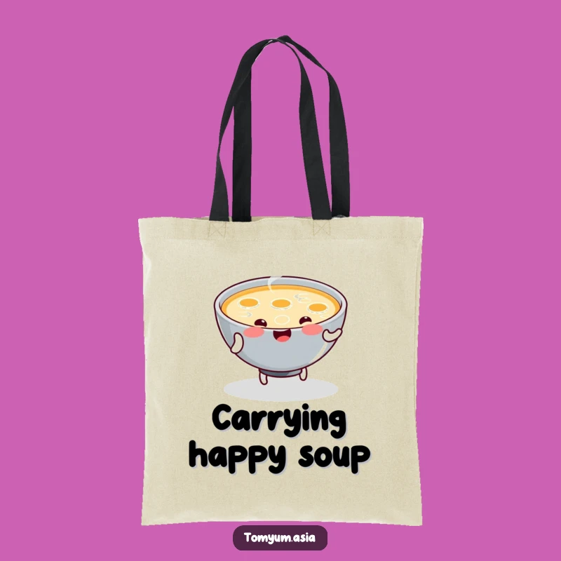 Funny Kawaii Soup Tote Bag Gift: Carry Your Happy Bowl Everywhere